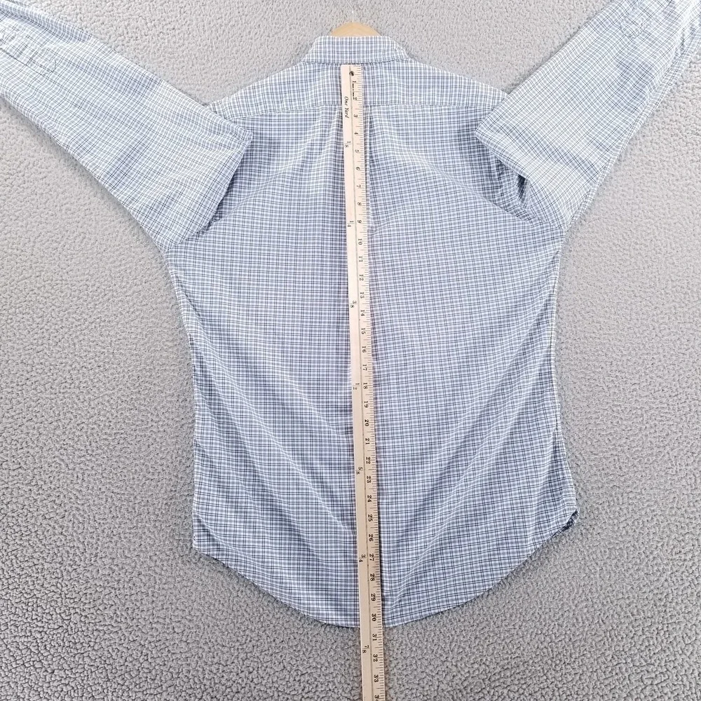 Ralph Lauren Shirt Mens Medium Blue Classic Fit Performance Sport Tech Check